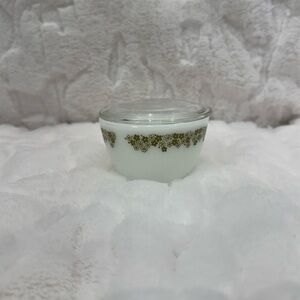 Vintage Corning Spring Blossom/ Crazy Daisy Sugar Bowl  With Glass Lid
